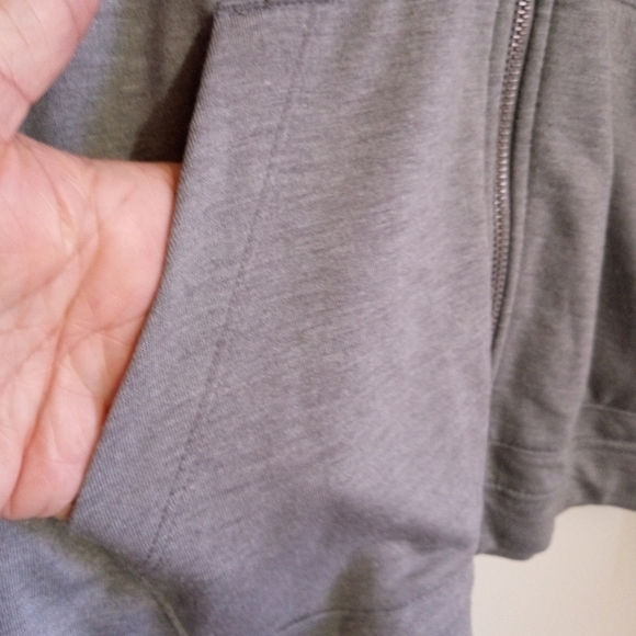 Banana Republic gray zip up lounge hoodie with balloon sleeves and elastic cuffs - Picture 6 of 9